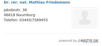 Dr rer nat mathias friedemann