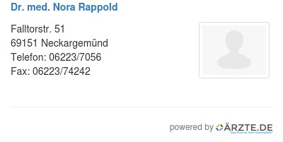 Dr med nora rappold