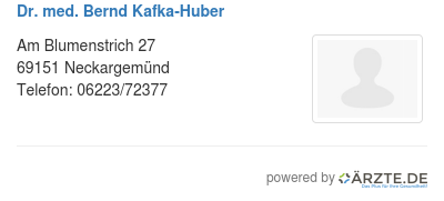 Dr med bernd kafka huber