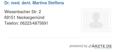 Dr med dent martina steffens