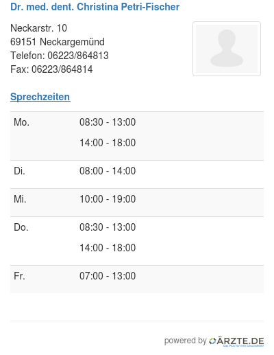 Dr med dent christina petri fischer