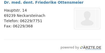 Dr med dent friederike ottensmeier
