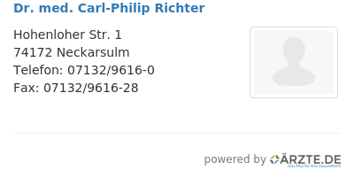 Dr med carl philip richter