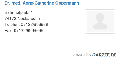 Dr med anne catherine oppermann
