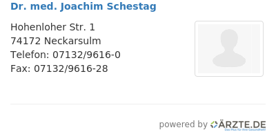 Dr med joachim schestag