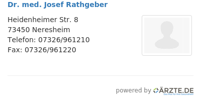Dr med josef rathgeber