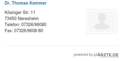 Dr thomas kemmer