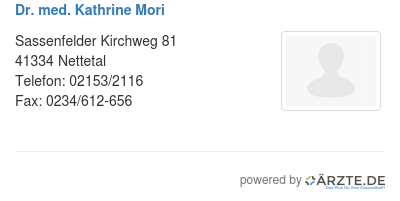 Dr med kathrine mori