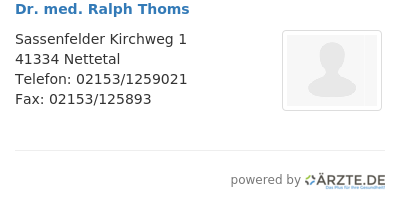 Dr med ralph thoms