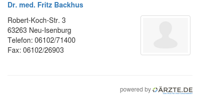 Dr med fritz backhus d9fdac93 4833 4986 82a0 2ddec760065c