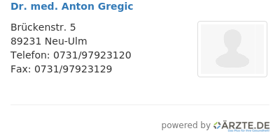 Dr med anton gregic