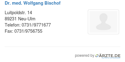 Dr med wolfgang bischof
