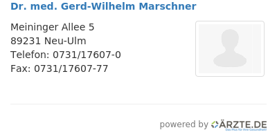 Dr med gerd wilhelm marschner