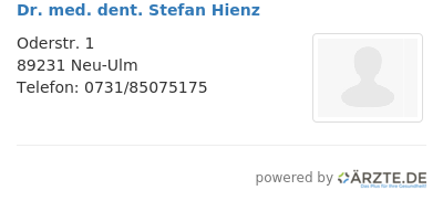 Dr med dent stefan hienz