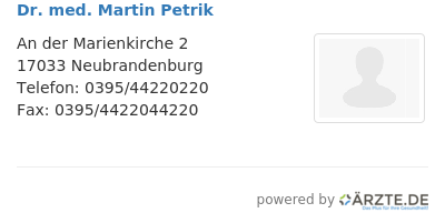 Dr med martin petrik