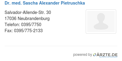 Dr med sascha alexander pietruschka