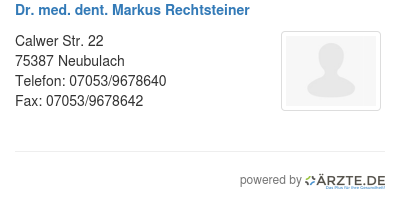 Dr med dent markus rechtsteiner
