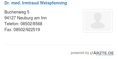 Dr med irmtraud weispfenning