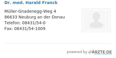 Dr med harald franck