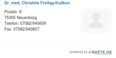 Dr med christine freitag kulikov