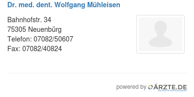 Dr med dent wolfgang muehleisen