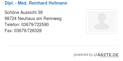 Dipl med reinhard hofmann