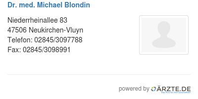 Dr med michael blondin