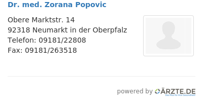 Dr med zorana popovic