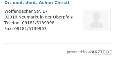 Dr med dent achim christl