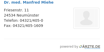 Dr med manfred miehe