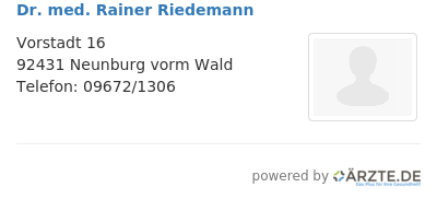 Dr med rainer riedemann