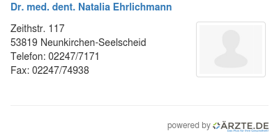 Dr med dent natalia ehrlichmann