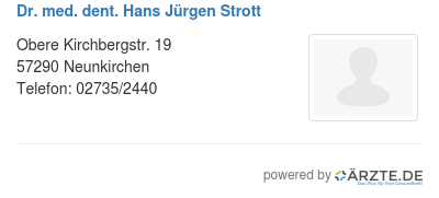 Dr med dent hans juergen strott