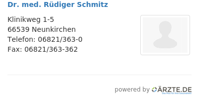Dr med ruediger schmitz