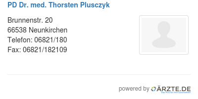 Pd dr med thorsten plusczyk