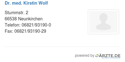 Dr med kirstin wolf 503432