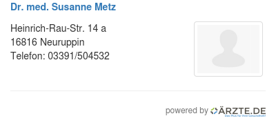Dr med susanne metz
