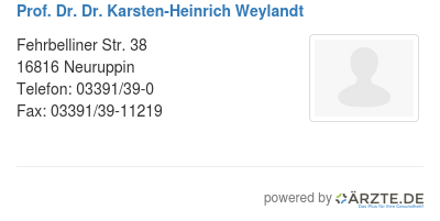 Prof dr dr karsten heinrich weylandt