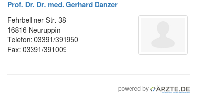 Prof dr dr med gerhard danzer