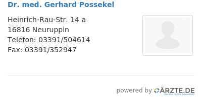Dr med gerhard possekel