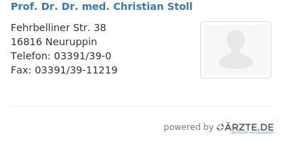 Prof dr dr med christian stoll