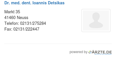 Dr med dent ioannis detsikas