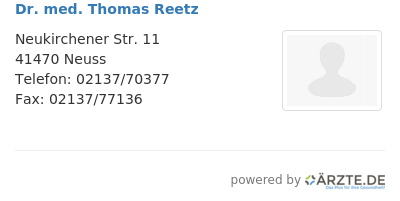 Dr med thomas reetz