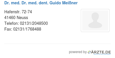 Dr med dr med dent guido meissner