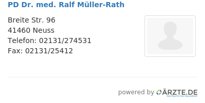 Pd dr med ralf mueller rath