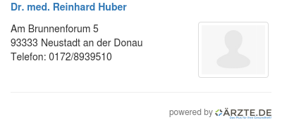 Dr med reinhard huber