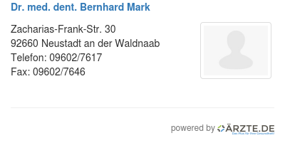 Dr med dent bernhard mark