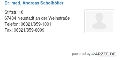 Dr med andreas scholhoelter