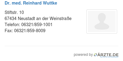 Dr med reinhard wuttke