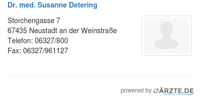 Dr med susanne detering